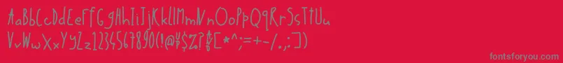 UpInAir Font – Gray Fonts on Red Background