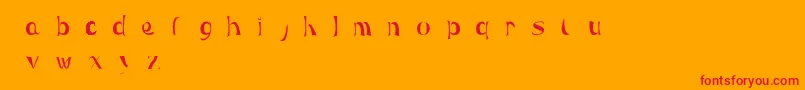 Maera Font – Red Fonts on Orange Background