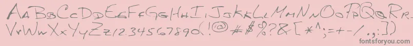MkumbaRegular Font – Gray Fonts on Pink Background