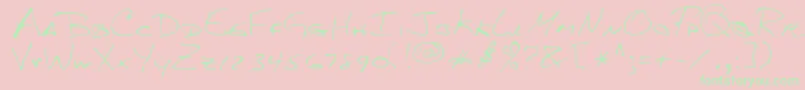 MkumbaRegular Font – Green Fonts on Pink Background