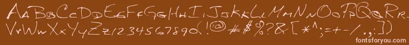 Шрифт MkumbaRegular – розовые шрифты на коричневом фоне