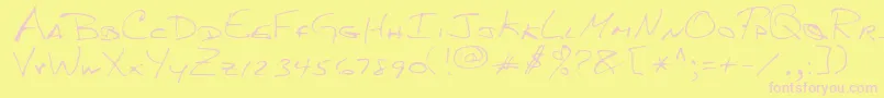 MkumbaRegular Font – Pink Fonts on Yellow Background