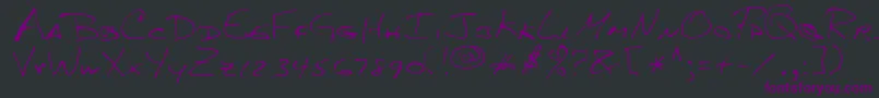 MkumbaRegular Font – Purple Fonts on Black Background