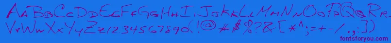 MkumbaRegular Font – Purple Fonts on Blue Background