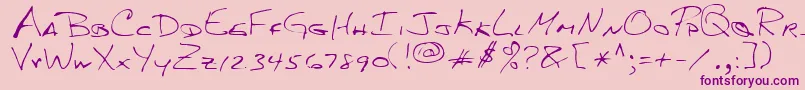MkumbaRegular Font – Purple Fonts on Pink Background