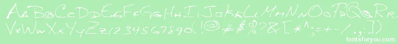 Police MkumbaRegular – polices blanches sur fond vert