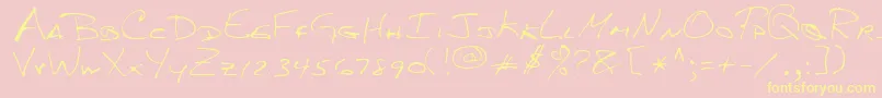 MkumbaRegular Font – Yellow Fonts on Pink Background