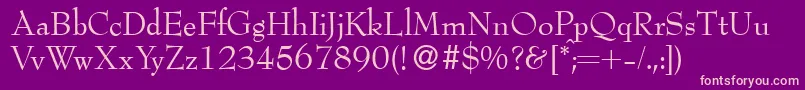 BernhardmodernRegular Font – Pink Fonts on Purple Background