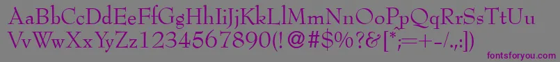 BernhardmodernRegular Font – Purple Fonts on Gray Background