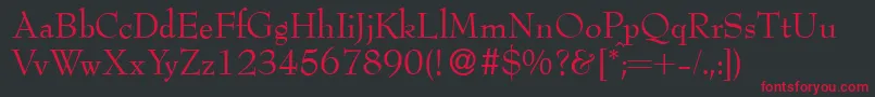BernhardmodernRegular Font – Red Fonts on Black Background