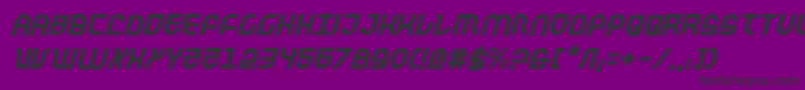 TrekTrooperItalic Font – Black Fonts on Purple Background