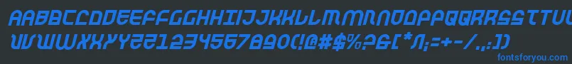 fuente TrekTrooperItalic – Fuentes Azules Sobre Fondo Negro