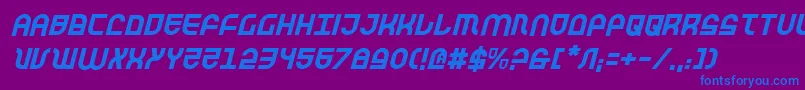 fuente TrekTrooperItalic – Fuentes Azules Sobre Fondo Morado