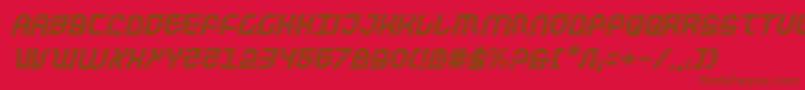 fuente TrekTrooperItalic – Fuentes Marrones Sobre Fondo Rojo