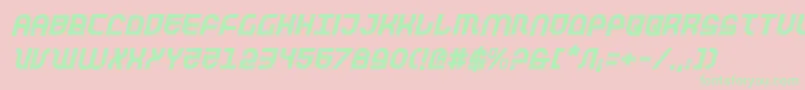 TrekTrooperItalic Font – Green Fonts on Pink Background