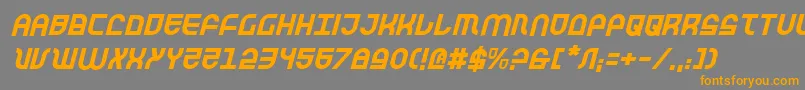 fuente TrekTrooperItalic – Fuentes Naranjas Sobre Fondo Gris