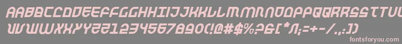 TrekTrooperItalic Font – Pink Fonts on Gray Background