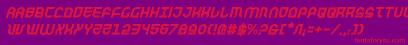 Шрифт TrekTrooperItalic – красные шрифты на фиолетовом фоне