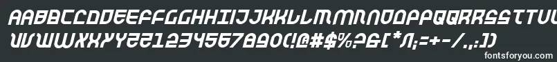 フォントTrekTrooperItalic – 白い文字
