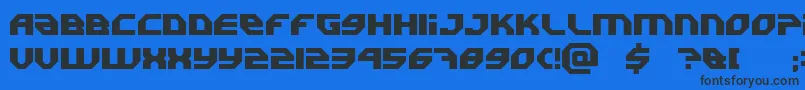 Uranium Font – Black Fonts on Blue Background