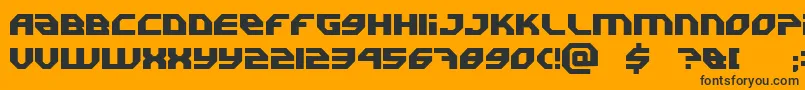Uranium Font – Black Fonts on Orange Background