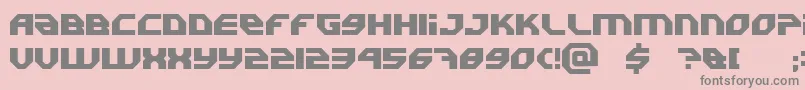 Uranium Font – Gray Fonts on Pink Background