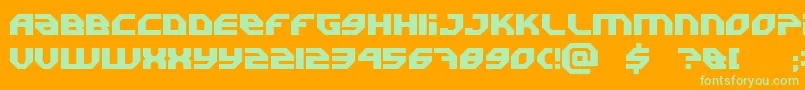 Uranium Font – Green Fonts on Orange Background