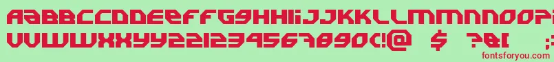 Uranium Font – Red Fonts on Green Background