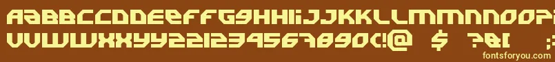 Uranium Font – Yellow Fonts on Brown Background