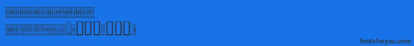 フォントSardinescanned – 黒い文字の青い背景