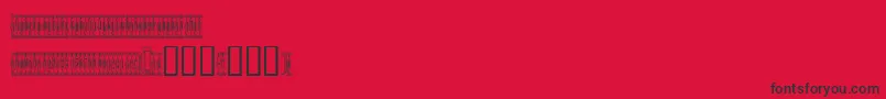 Czcionka Sardinescanned – czarne czcionki na czerwonym tle