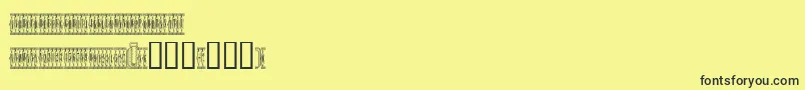 フォントSardinescanned – 黒い文字の黄色い背景