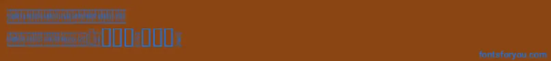 Czcionka Sardinescanned – niebieskie czcionki na brązowym tle