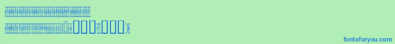 Шрифт Sardinescanned – синие шрифты на зелёном фоне