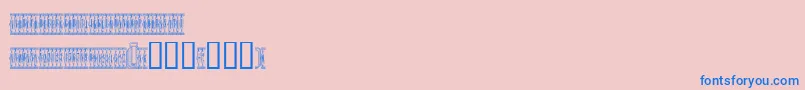 フォントSardinescanned – ピンクの背景に青い文字