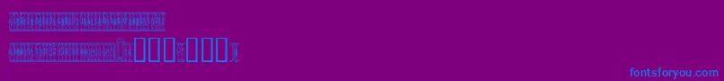 フォントSardinescanned – 紫色の背景に青い文字