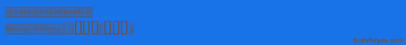 Шрифт Sardinescanned – коричневые шрифты на синем фоне