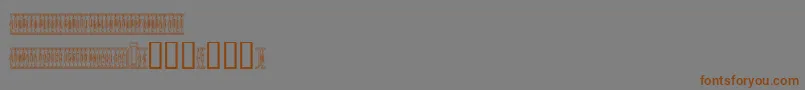 Czcionka Sardinescanned – brązowe czcionki na szarym tle