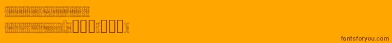 フォントSardinescanned – オレンジの背景に茶色のフォント