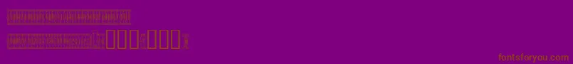 フォントSardinescanned – 紫色の背景に茶色のフォント