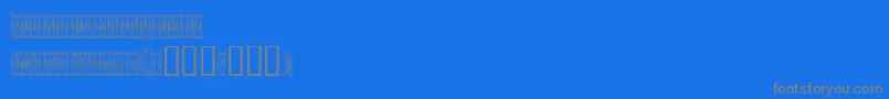 フォントSardinescanned – 青い背景に灰色の文字