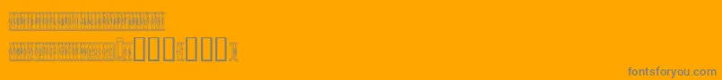 Sardinescanned-Schriftart – Graue Schriften auf orangefarbenem Hintergrund