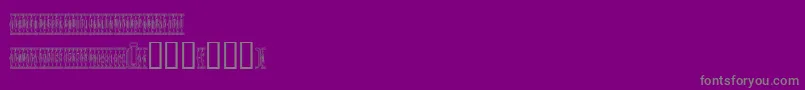 フォントSardinescanned – 紫の背景に灰色の文字