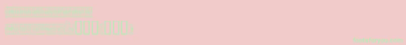 Fonte Sardinescanned – fontes verdes em um fundo rosa