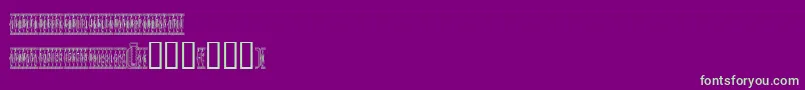 Sardinescanned-fontti – vihreät fontit violetilla taustalla