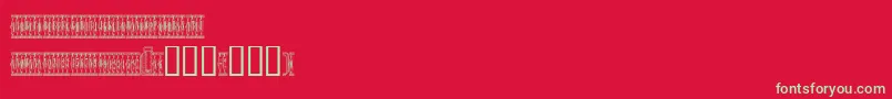 Czcionka Sardinescanned – zielone czcionki na czerwonym tle