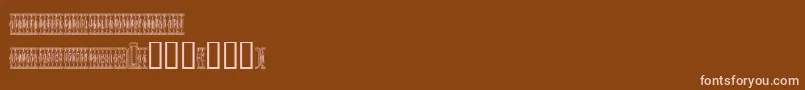 Czcionka Sardinescanned – różowe czcionki na brązowym tle