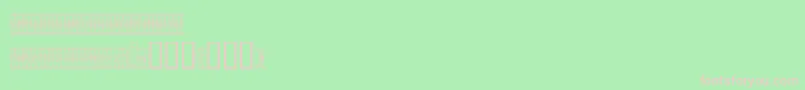 フォントSardinescanned – 緑の背景にピンクのフォント