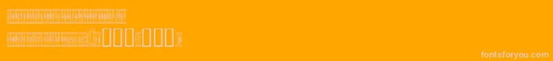 Sardinescanned-Schriftart – Rosa Schriften auf orangefarbenem Hintergrund