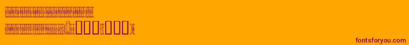 フォントSardinescanned – オレンジの背景に紫のフォント